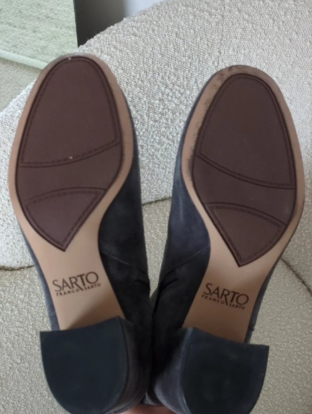 SARTO By Franco Sarto Charcoal Suede Over-the-Knee Block Heel Boots